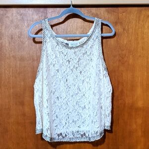 Jennifer Lopez Lace and Beaded Blouse, XL